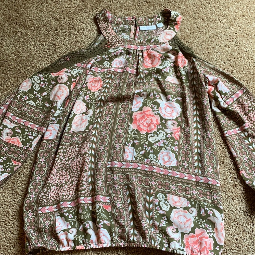 Open shoulder blouse
